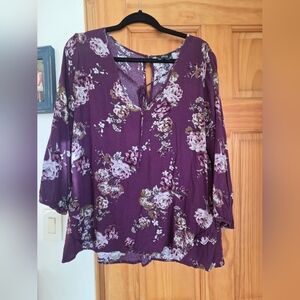 Floral Purple Women's Top